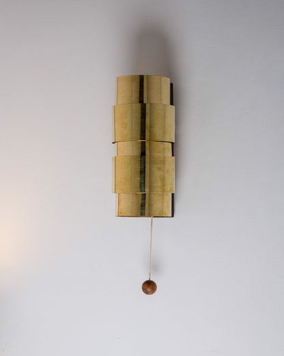 Pair of brass wall lights, Jakobsson, Markaryd AB, 1960s