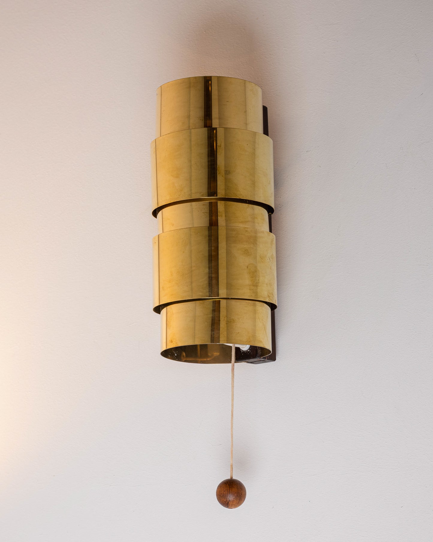 Pair of brass wall lights, Jakobsson, Markaryd AB, 1960s