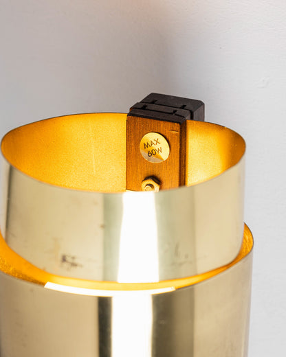 Pair of brass wall lights, Jakobsson, Markaryd AB, 1960s