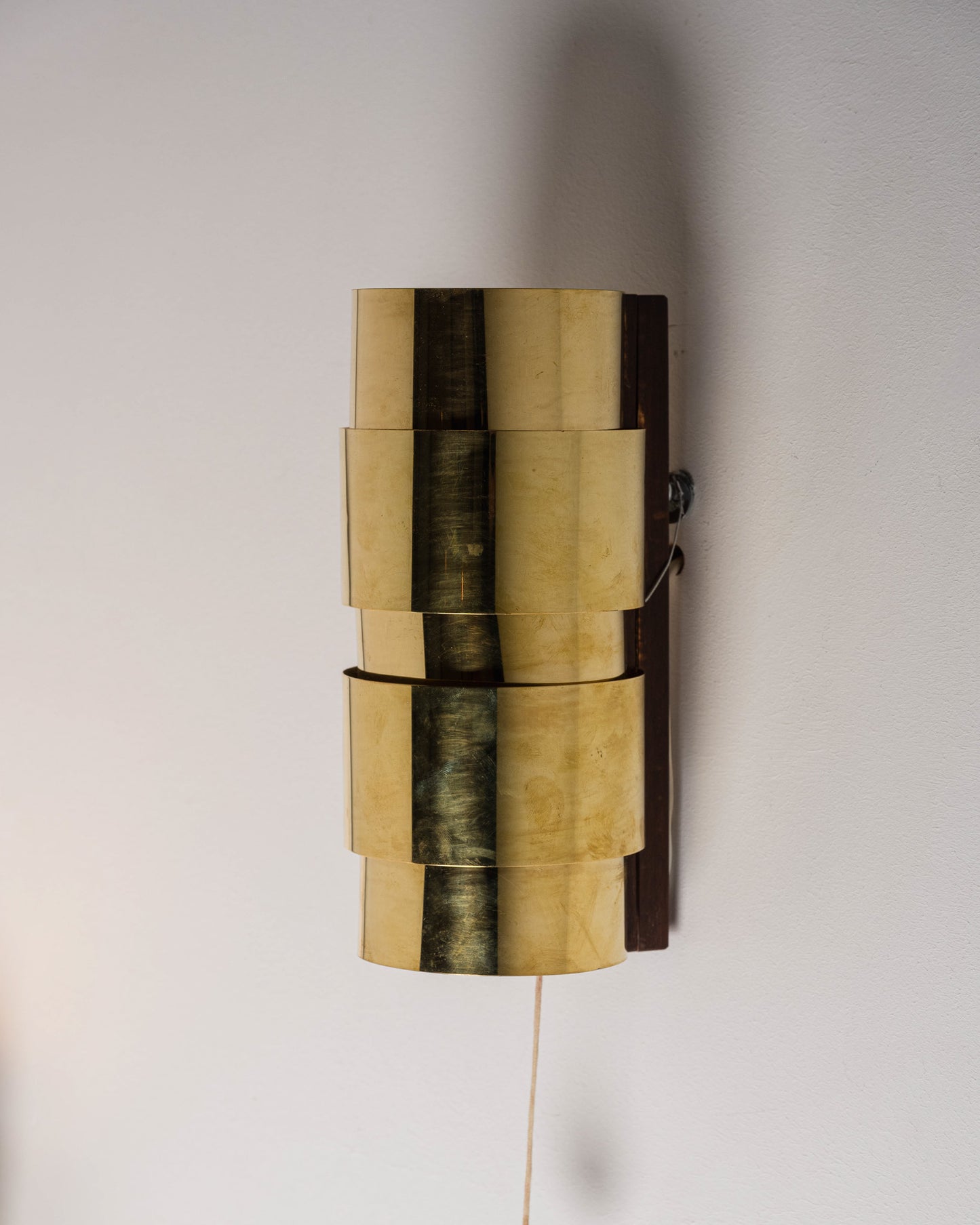 Pair of brass wall lights, Jakobsson, Markaryd AB, 1960s