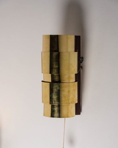 Pair of brass wall lights, Jakobsson, Markaryd AB, 1960s