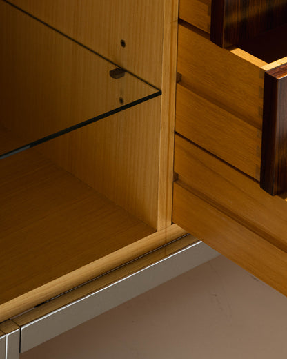 ROSEWOOD AND MARBLE SIDEBOARD, KNOLL, 1960s