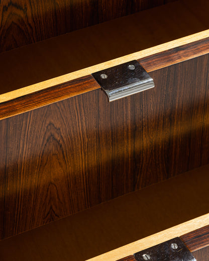 ROSEWOOD AND MARBLE SIDEBOARD, KNOLL, 1960s