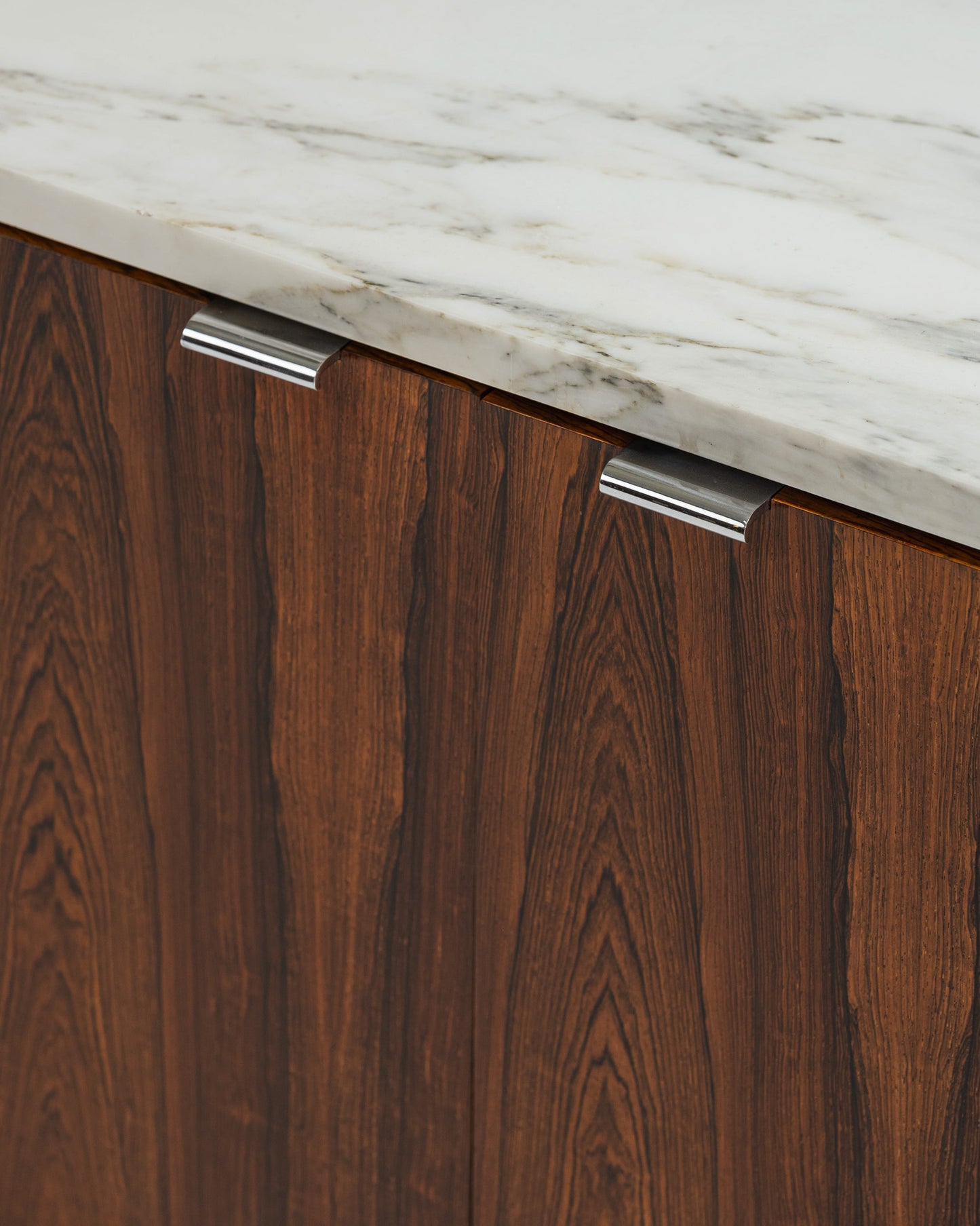 ROSEWOOD AND MARBLE SIDEBOARD, KNOLL, 1960s