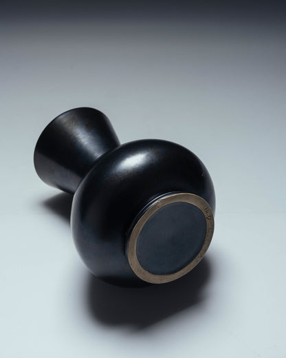 VASE EN CÉRAMIQUE JAUNE ET NOIR, 1960s