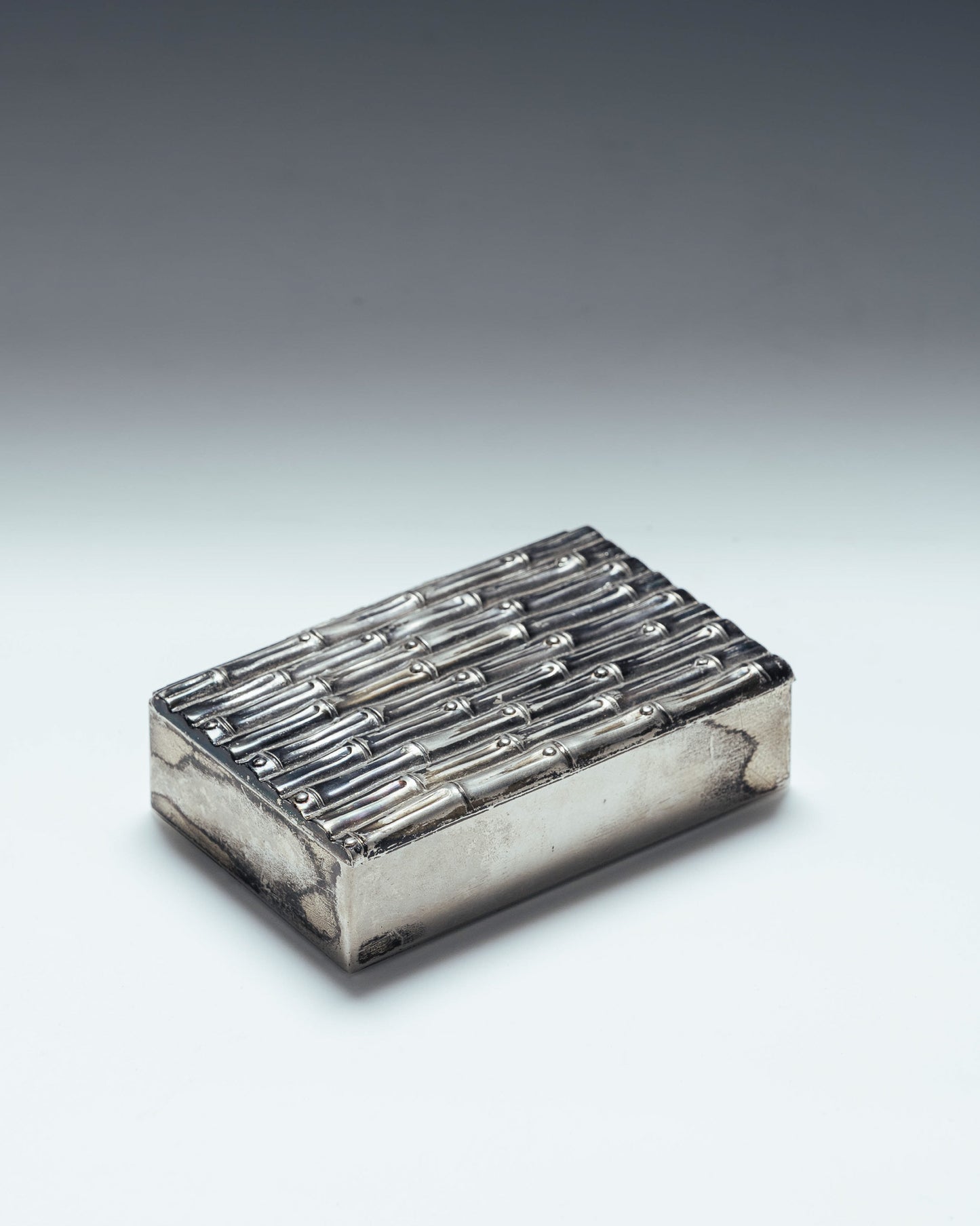 BAMBOO SILVER METAL BOX, MARIA PERGAY, 1970s
