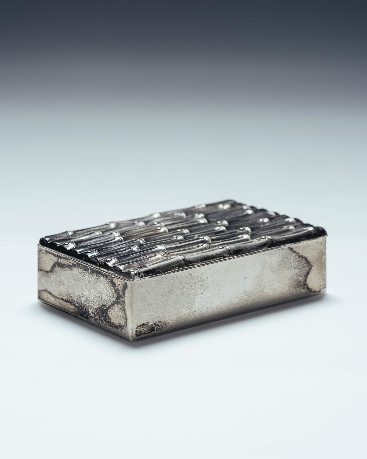 BAMBOO SILVER METAL BOX, MARIA PERGAY, 1970s