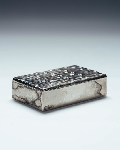 BAMBOO SILVER METAL BOX, MARIA PERGAY, 1970s