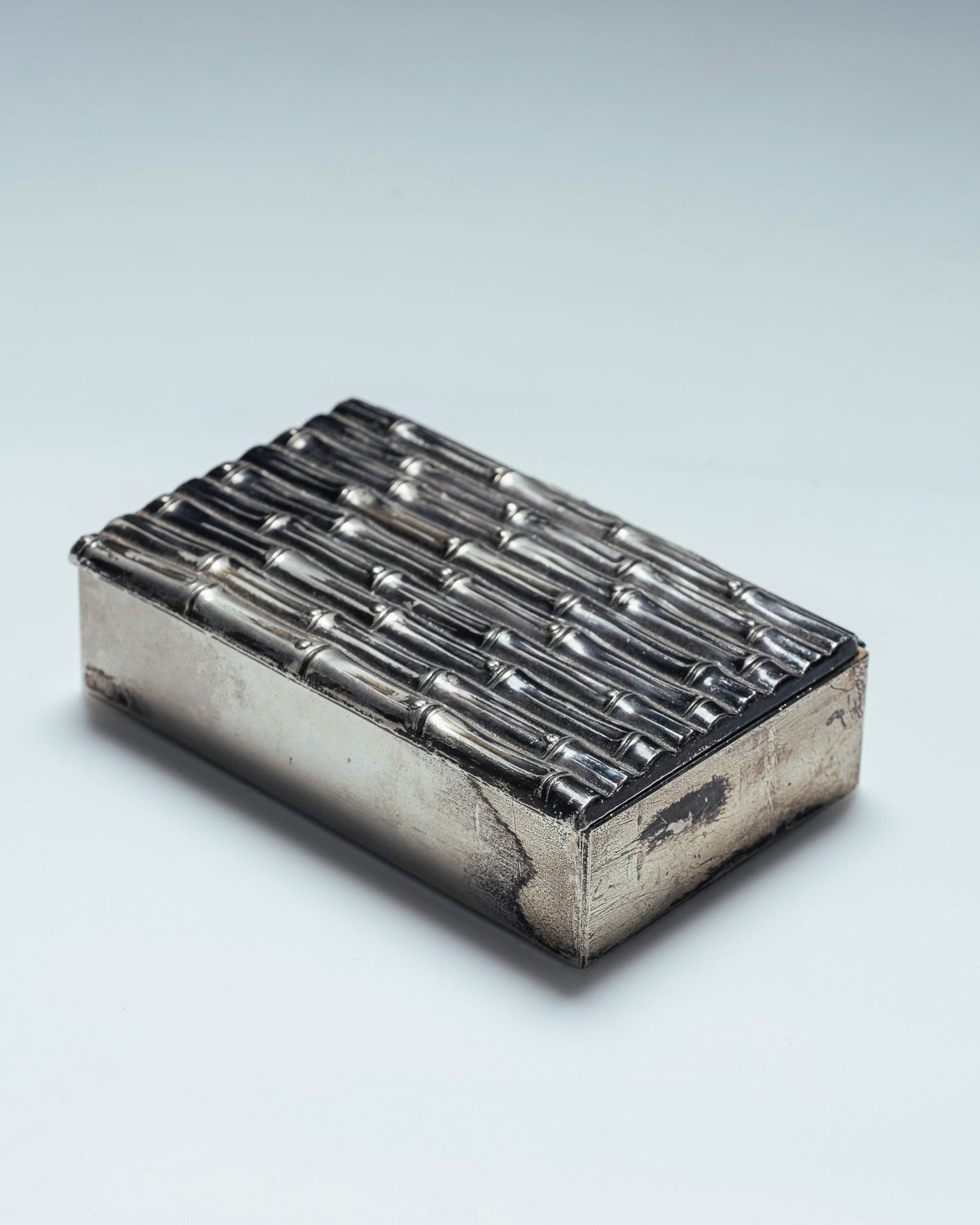 BAMBOO SILVER METAL BOX, MARIA PERGAY, 1970s