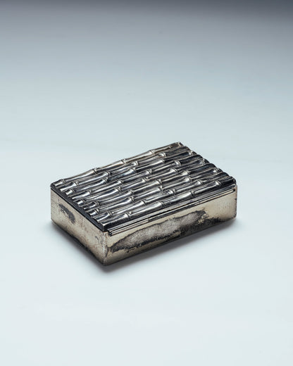BAMBOO SILVER METAL BOX, MARIA PERGAY, 1970s