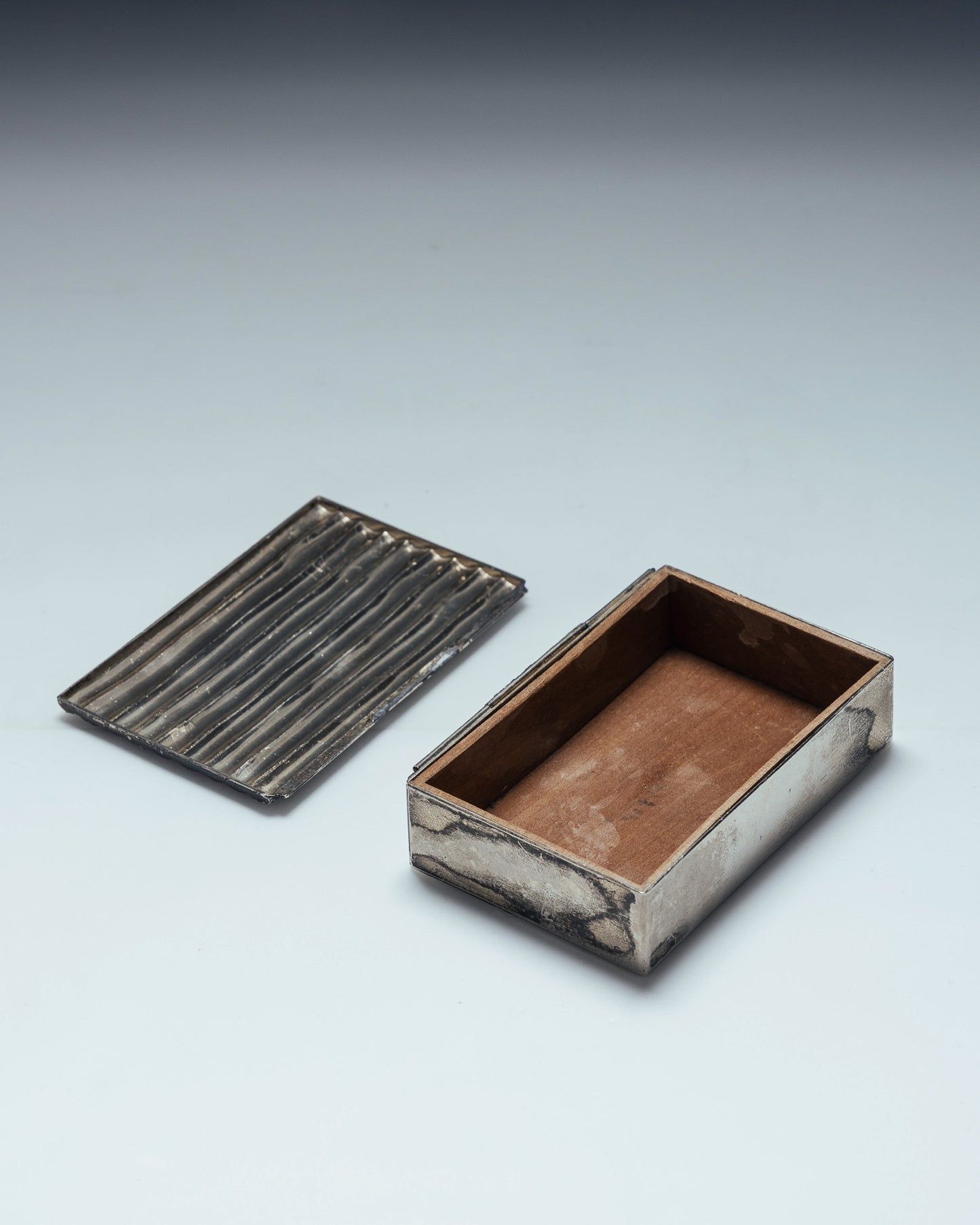 BAMBOO SILVER METAL BOX, MARIA PERGAY, 1970s