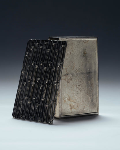 BAMBOO SILVER METAL BOX, MARIA PERGAY, 1970s