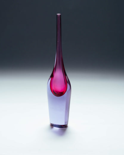VASE EN VERRE SOUFLÉ, FLAVIO POLI, SUGUSO VETRI D'ARTE, 1950s