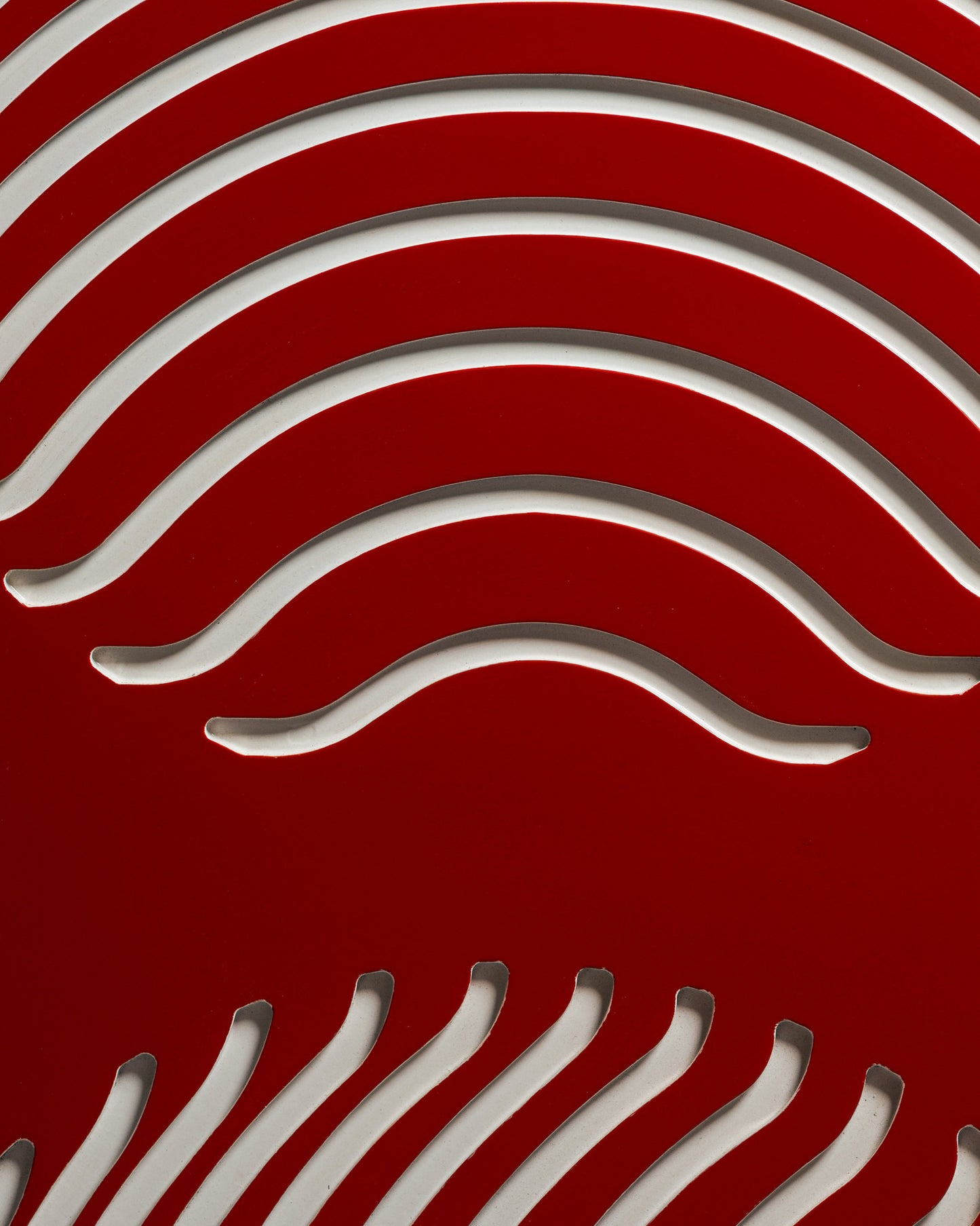 TABLEAU CINÉTIQUE ROUGE EN BOIS