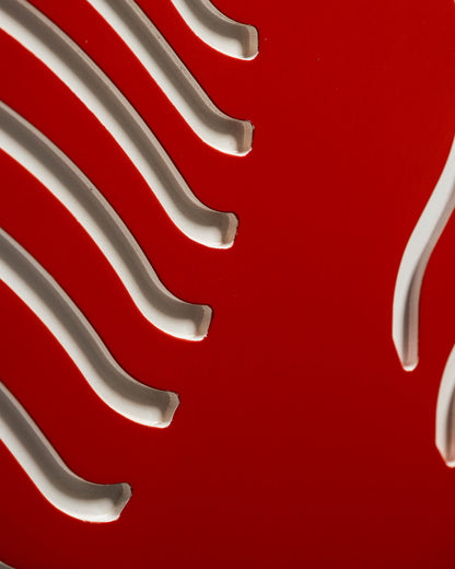 TABLEAU CINÉTIQUE ROUGE EN BOIS