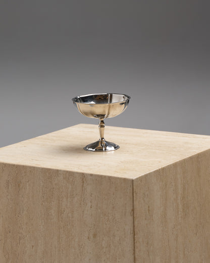 SET OF 6 METAL ICE CREAM CUPS, 1980s