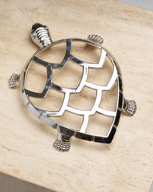 METAL TURTLE TRIVET, 1970S