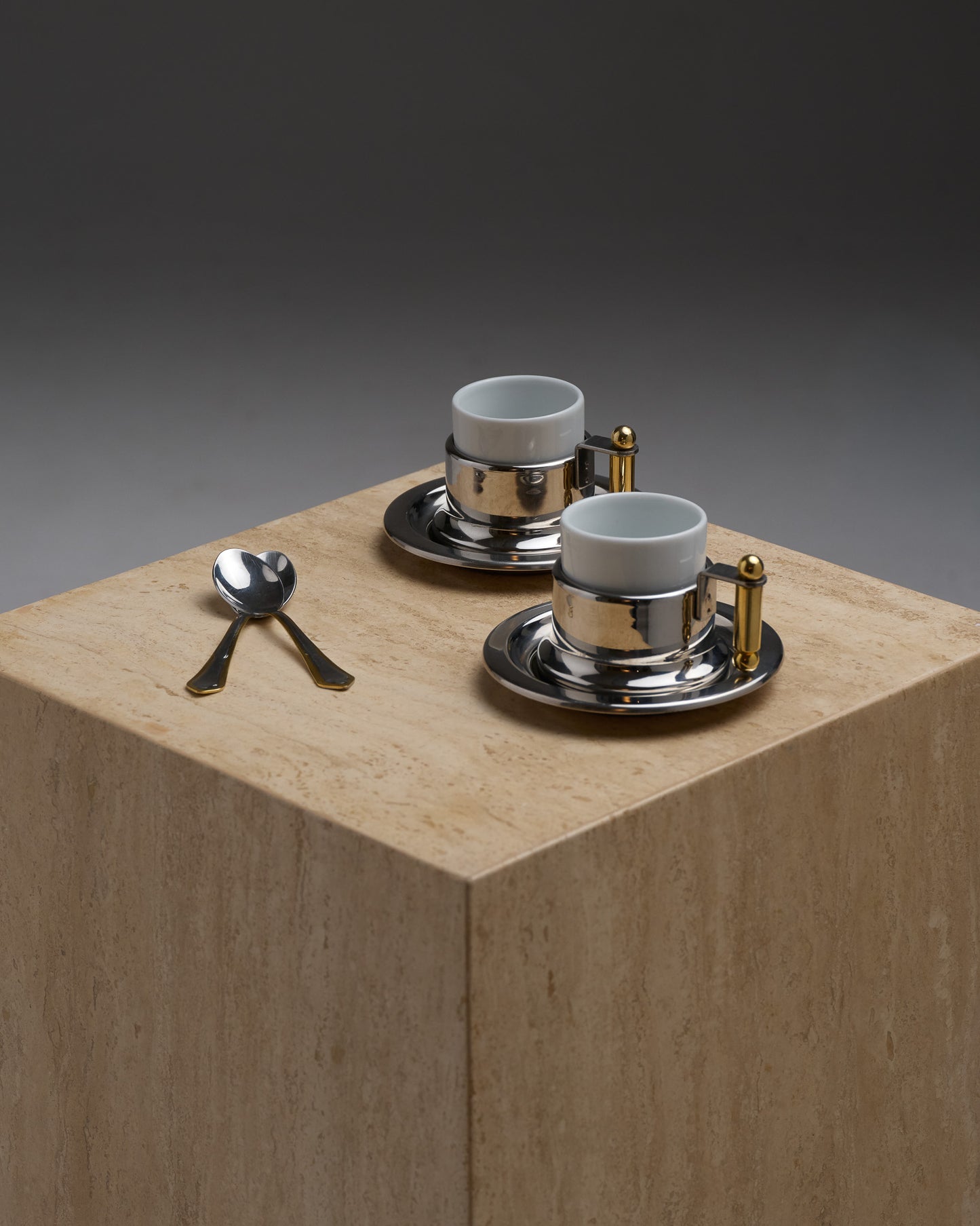 SET OF 2 ESPRESSO CUPS, VEV VIGANO, 1980s