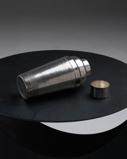 SILVER-PLATED METAL SHAKER, 1950s