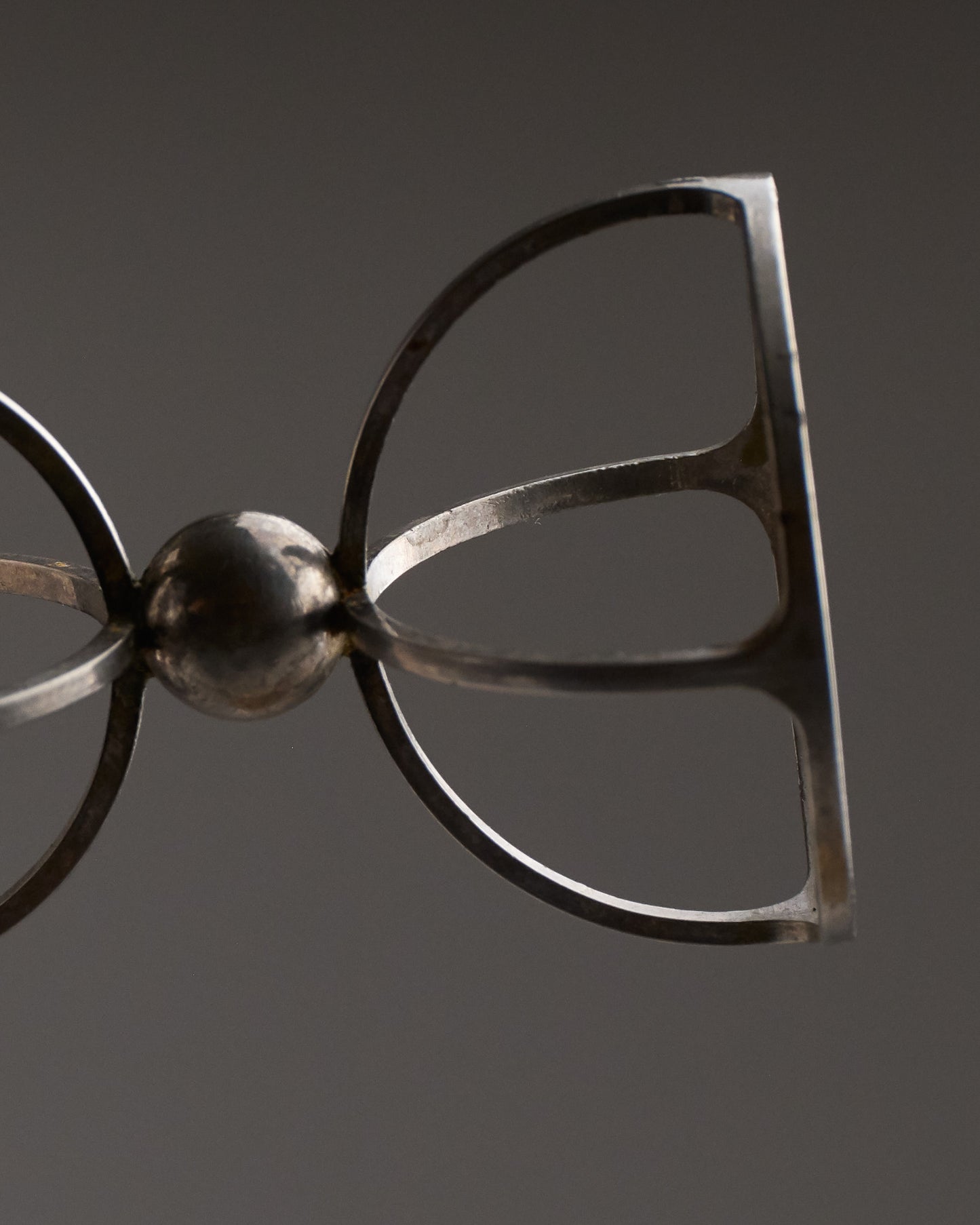 SET OF 4 METAL EGG CUPS, 1970s