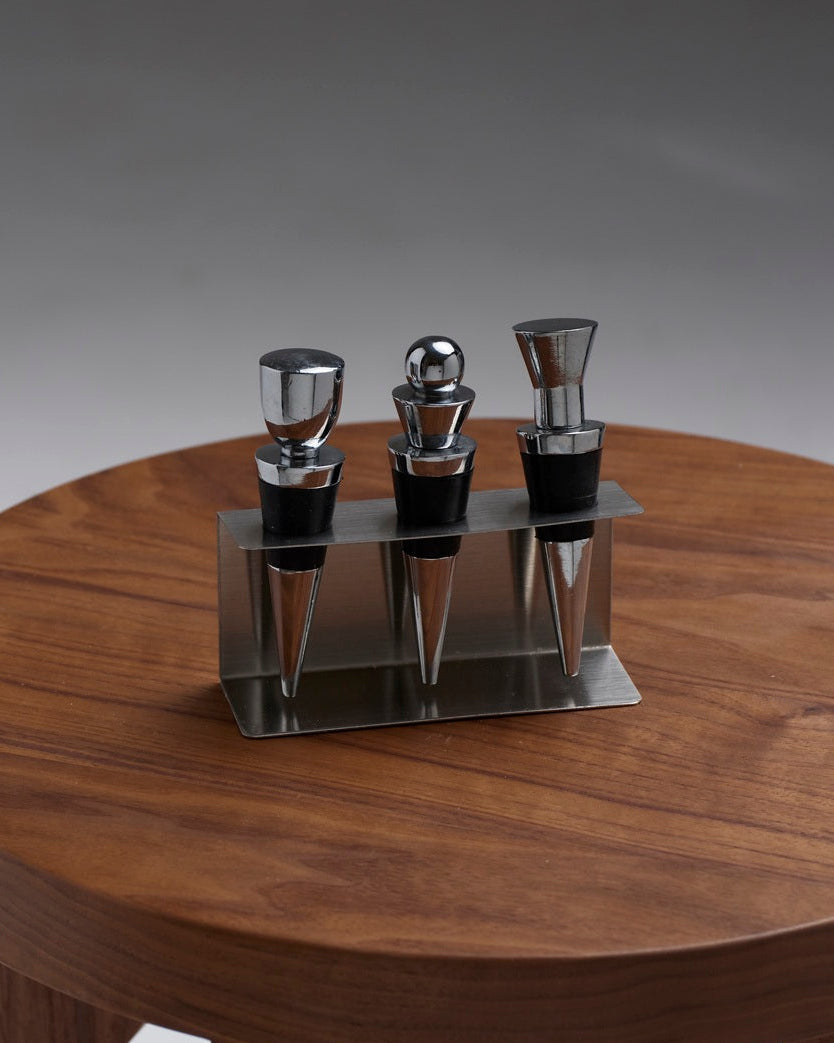 TRIO OF BOTTLE STOPPERS, 1970s