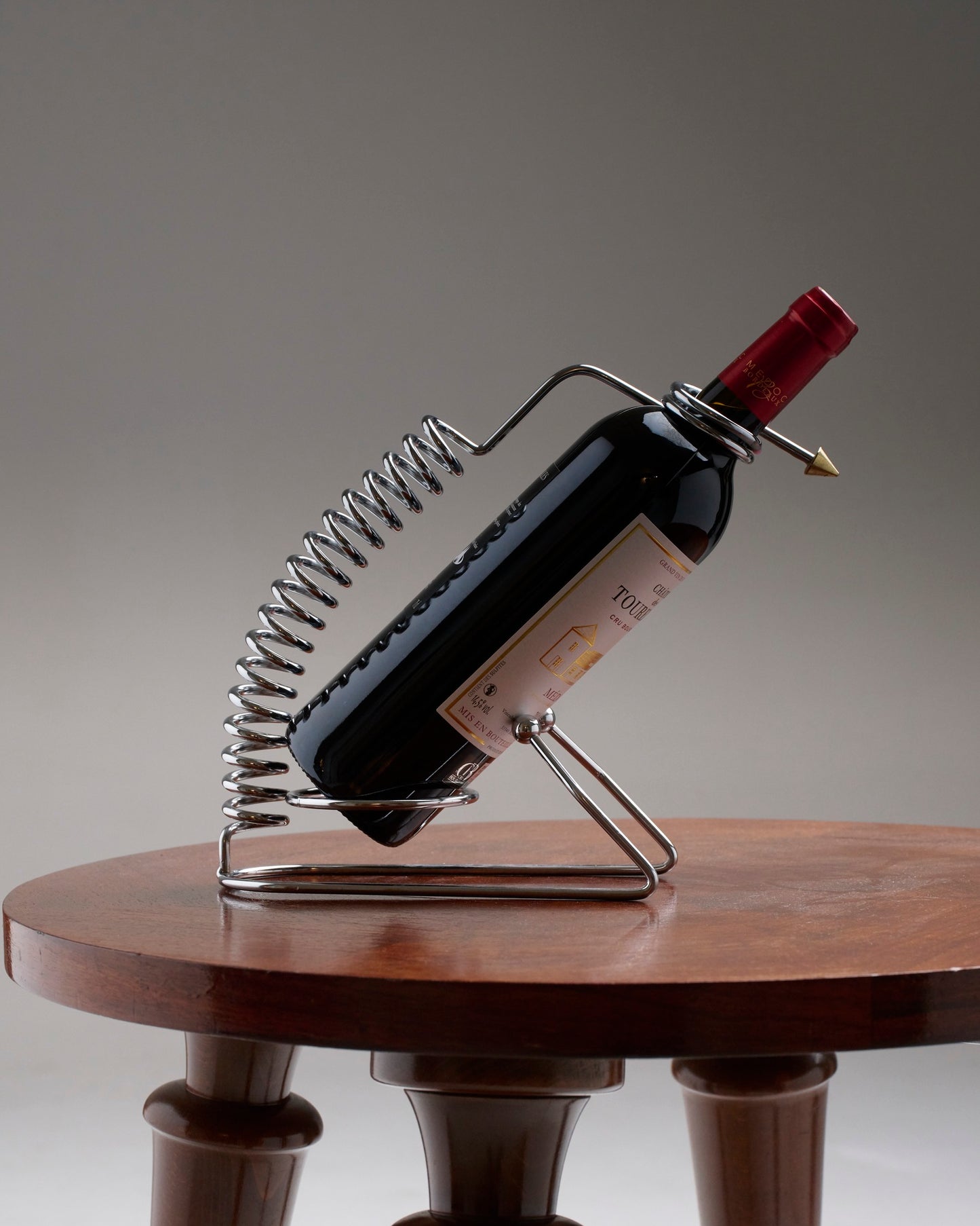 PORTE-BOUTEILLE EN MÉTAL CHROMÉ, 1970s