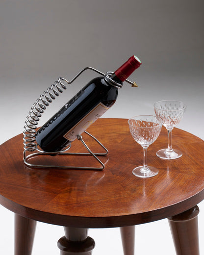 PORTE-BOUTEILLE EN MÉTAL CHROMÉ, 1970s