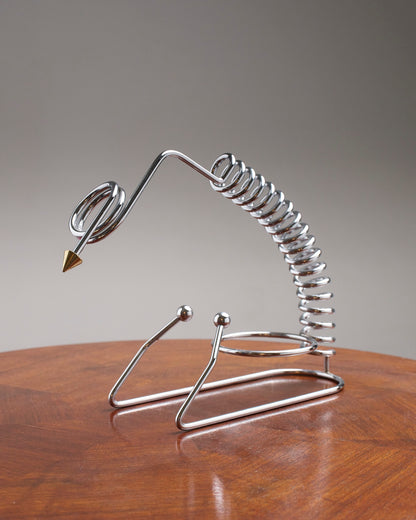 PORTE-BOUTEILLE EN MÉTAL CHROMÉ, 1970s