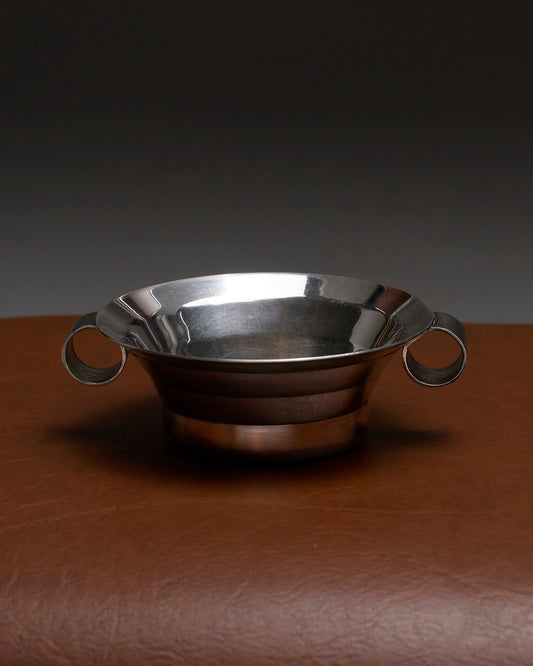 Silver-plated metal aperitif dish, Ravinet d'Enfert, 1940s
