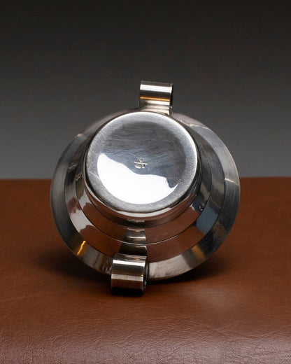 COUPELLE APÉRITIF EN MÉTAL ARGENTÉ, RAVINET D'ENFERT, 1940s