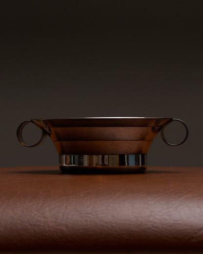 COUPELLE APÉRITIF EN MÉTAL ARGENTÉ, RAVINET D'ENFERT, 1940s