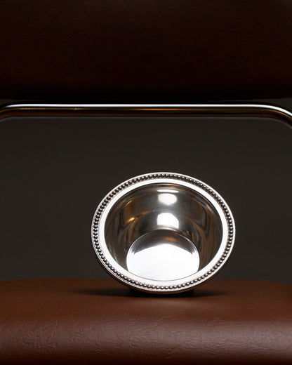 Silver-plated metal cup with silver torch, 1950s