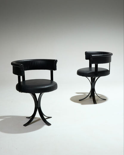 PAIR OF OSVALDO BORSANI CHAIRS