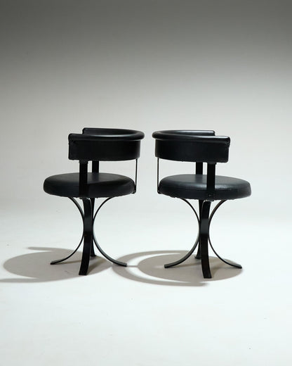 SET OF 4 OSVALDO BORSANI CHAIRS