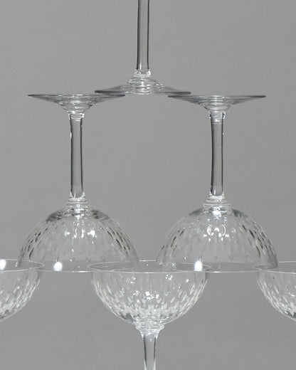 SET DE 6 COUPES À CHAMPAGNE, MODÈLE PARIS, BACCARAT
