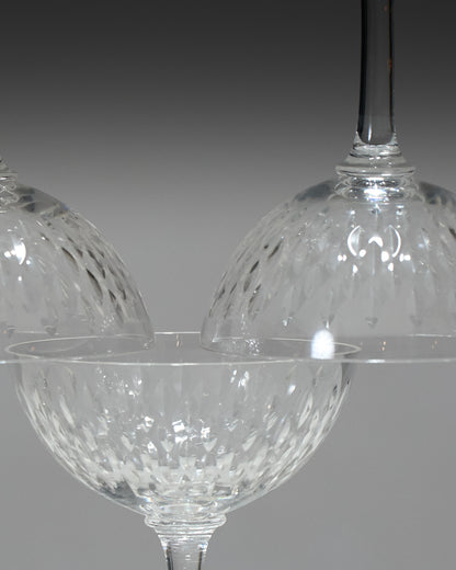 SET DE 6 COUPES À CHAMPAGNE, MODÈLE PARIS, BACCARAT