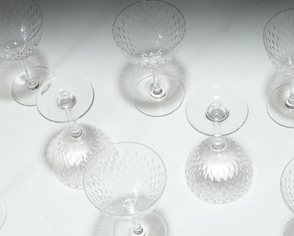 SET DE 6 COUPES À CHAMPAGNE, MODÈLE PARIS, BACCARAT