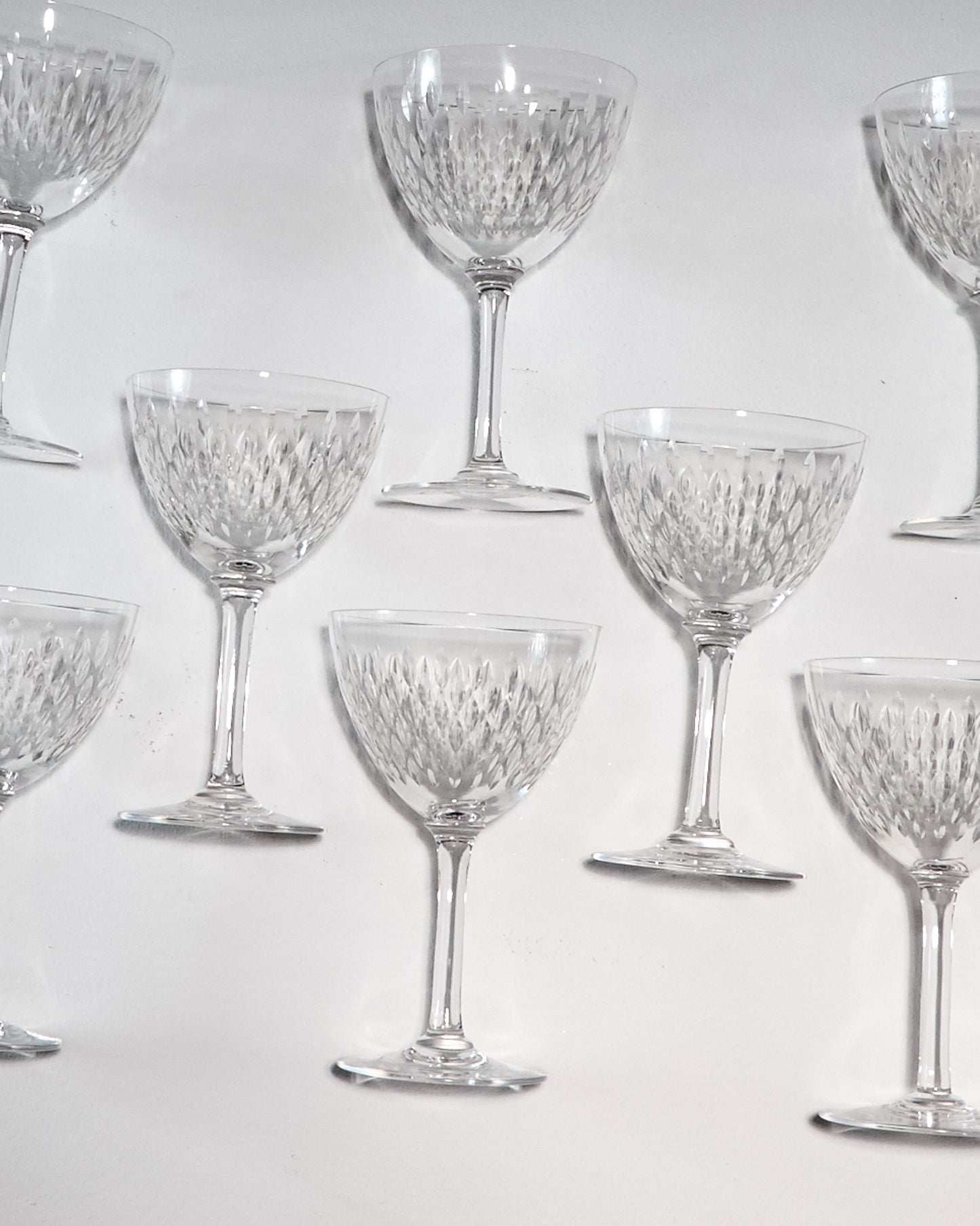 SET OF 8 WATER GLASSES, PARIS MODEL, BACCARAT