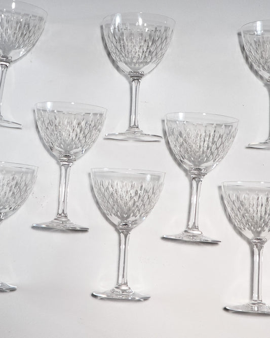 SET DE 8 VERRES À EAU, MODÈLE PARIS, BACCARAT