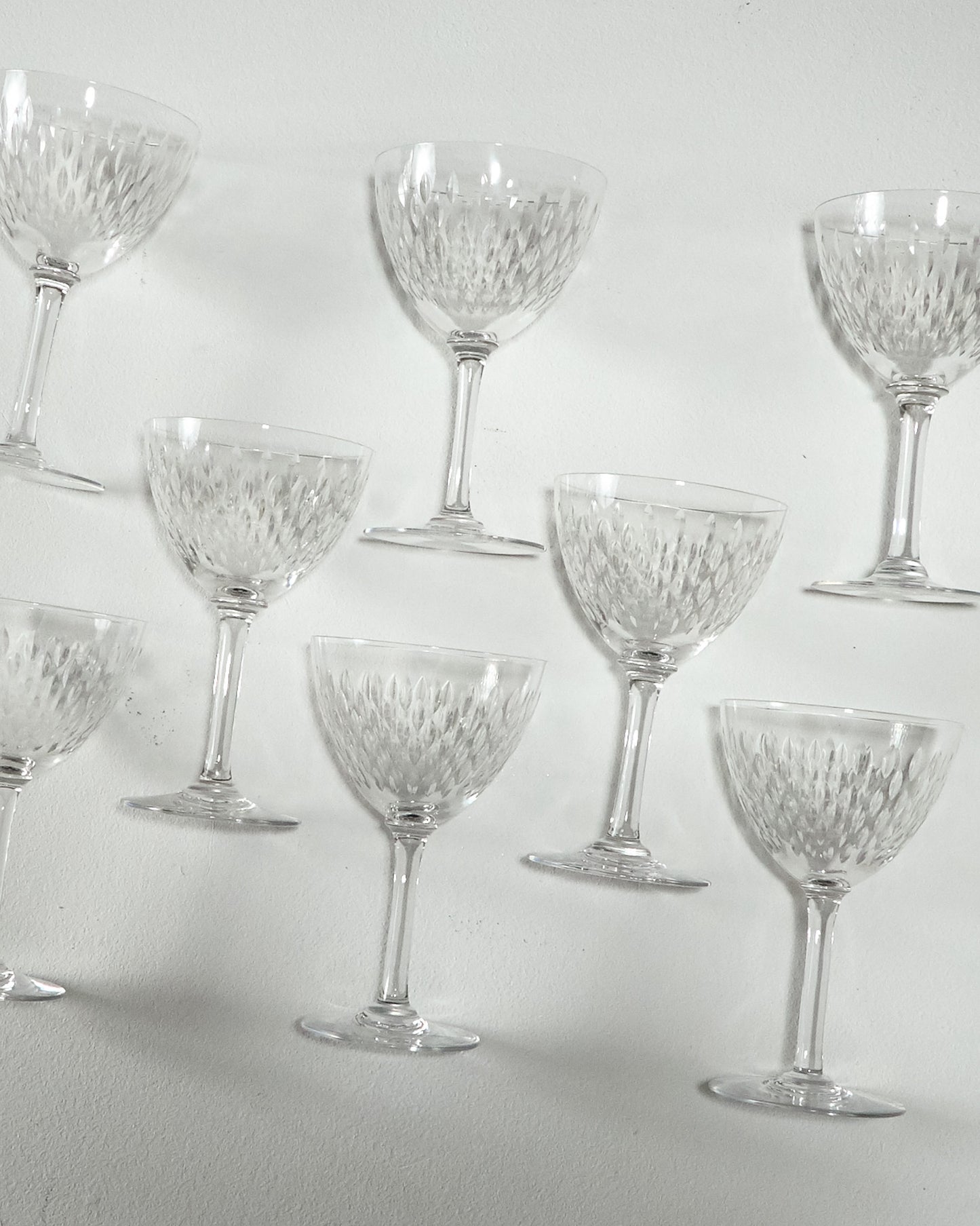 SET OF 8 WATER GLASSES, PARIS MODEL, BACCARAT