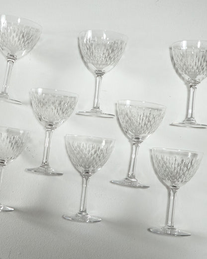 SET OF 8 WATER GLASSES, PARIS MODEL, BACCARAT
