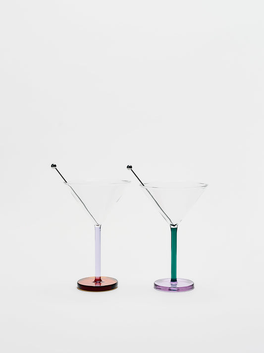 Piano Cocktail Glass Set - Birdland - Product Image