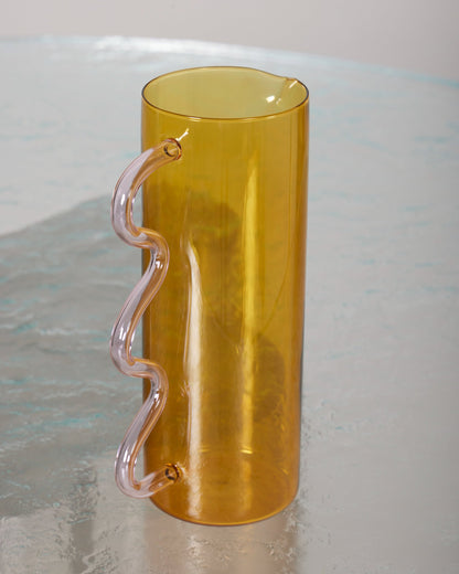 Brocca di vetro borosilicato "onda"