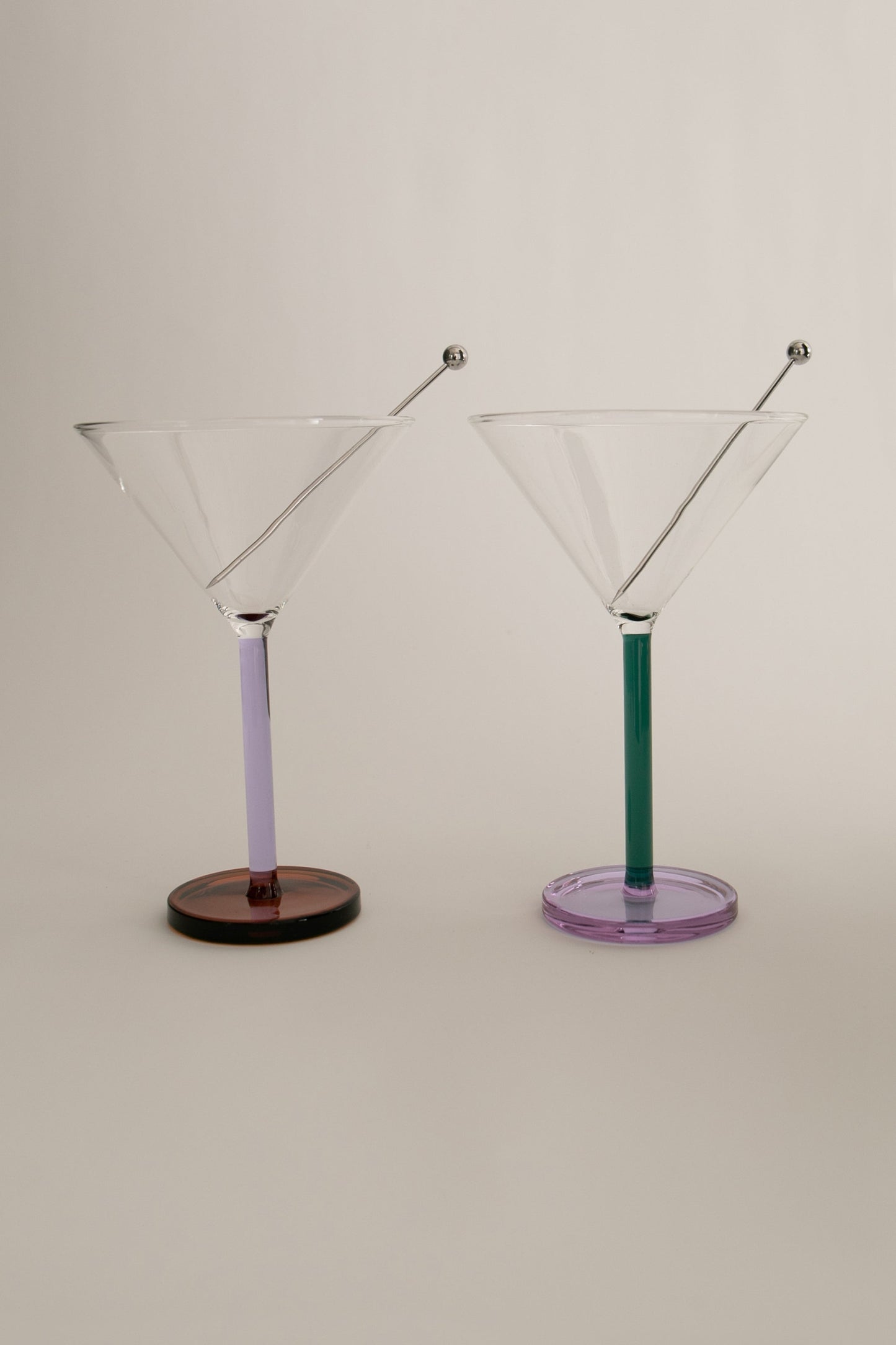 Pair of piano cocktail glasses