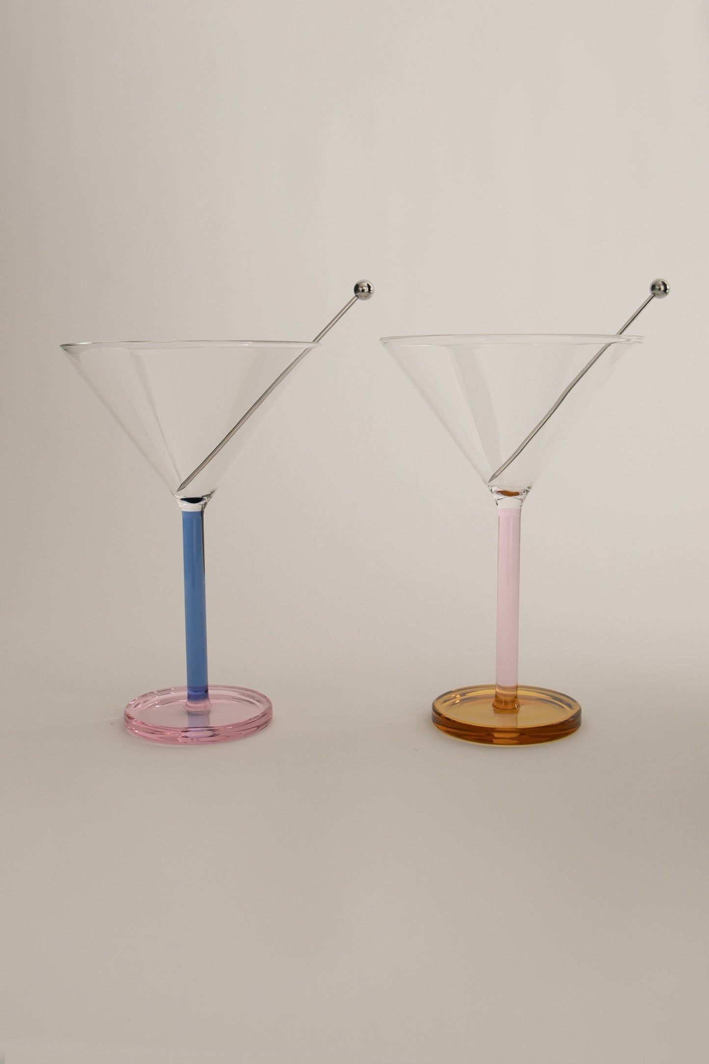 Pair of piano cocktail glasses