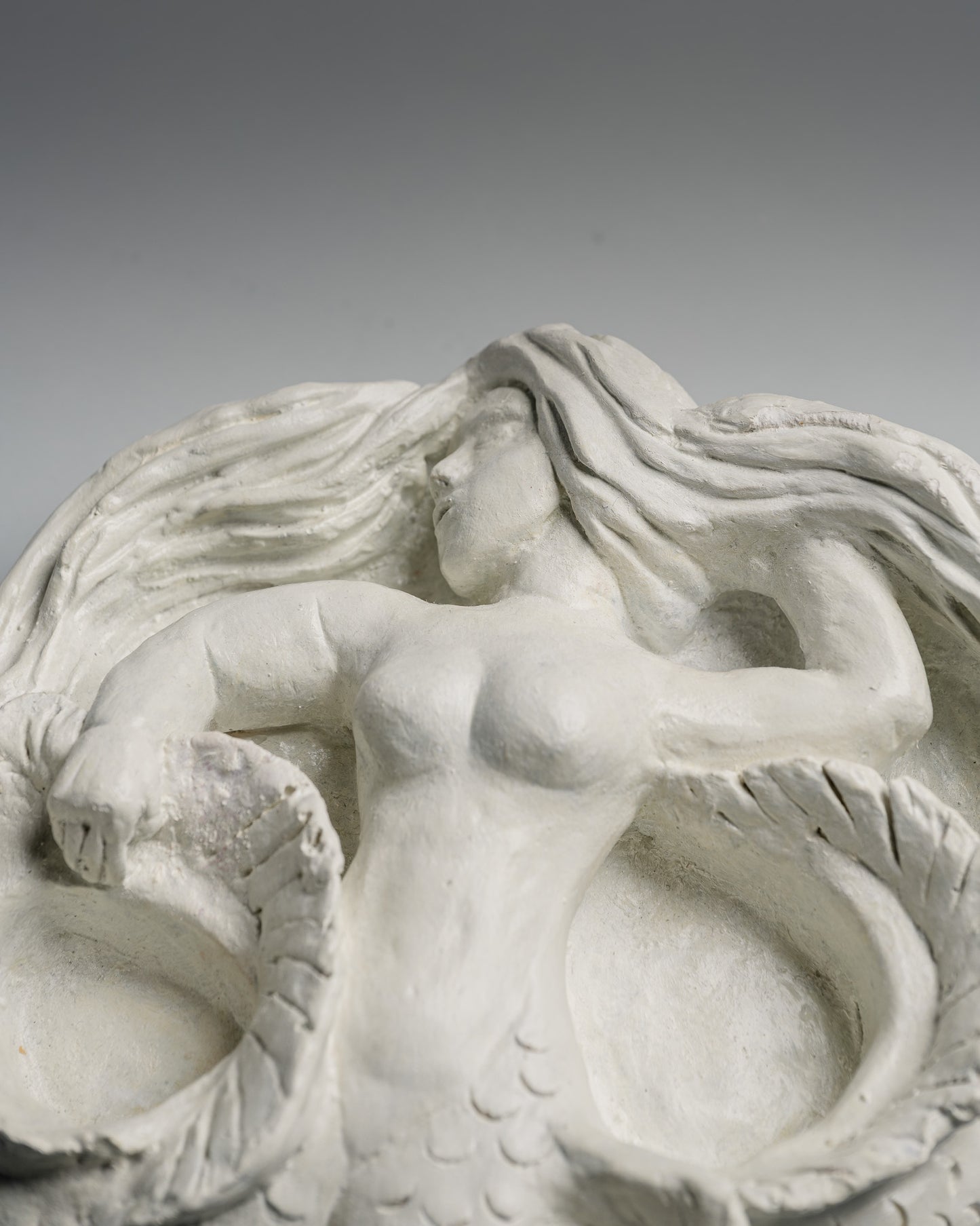 PLASTER LOW RELIEF SCULPTURE OF A MERMAID, 1940s