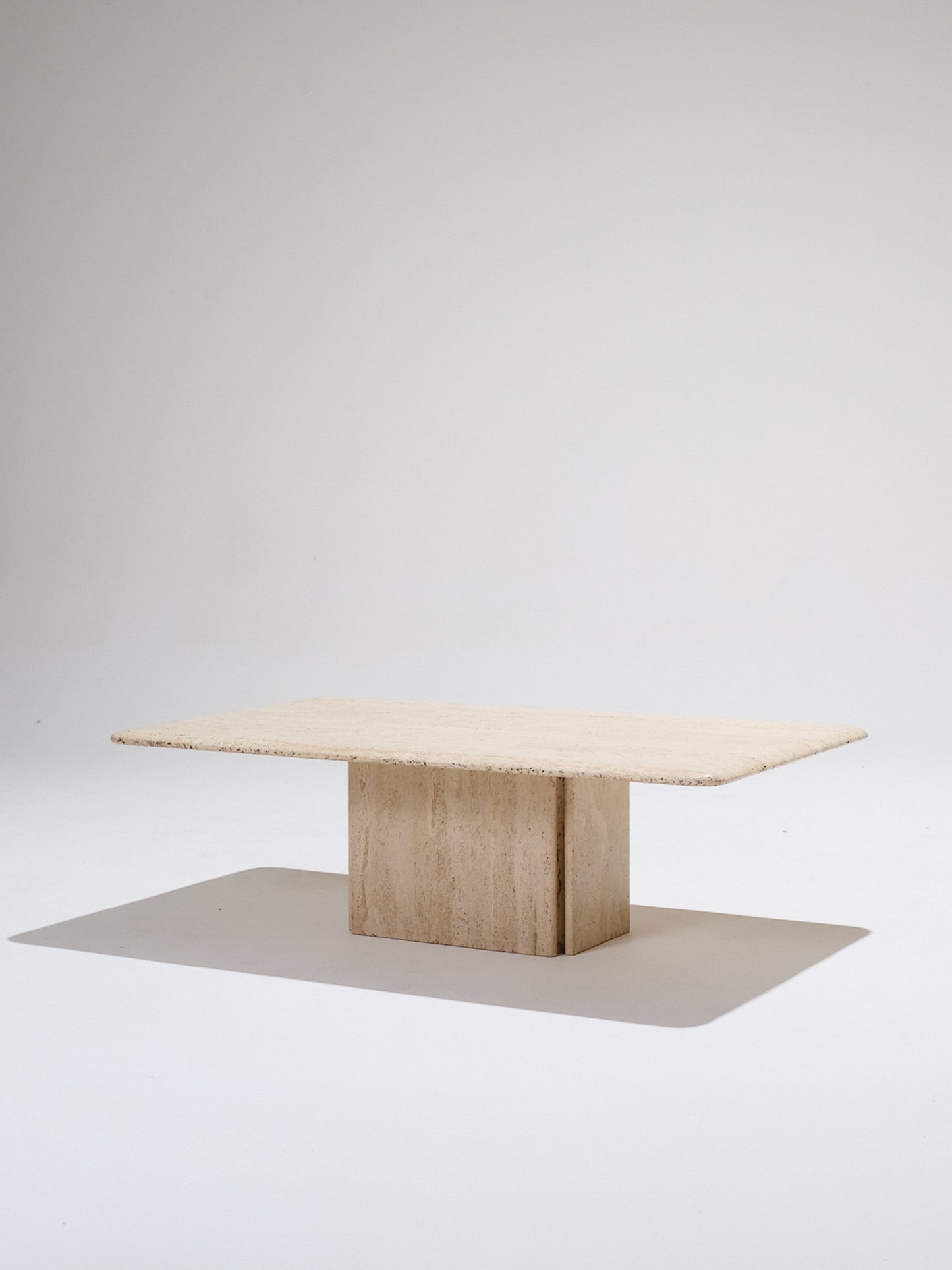 SMALL TRAVERTINE COFFEE TABLE, 1970s