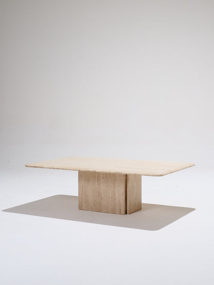 SMALL TRAVERTINE COFFEE TABLE, 1970s