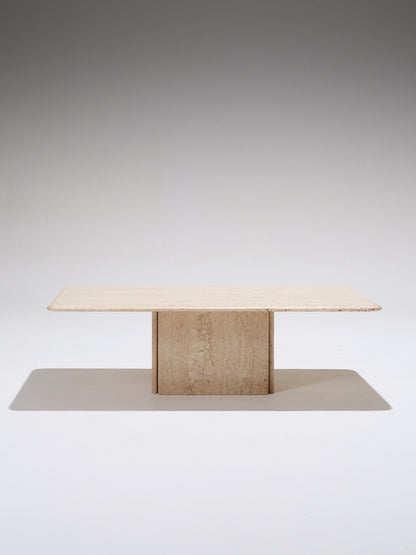 SMALL TRAVERTINE COFFEE TABLE, 1970s