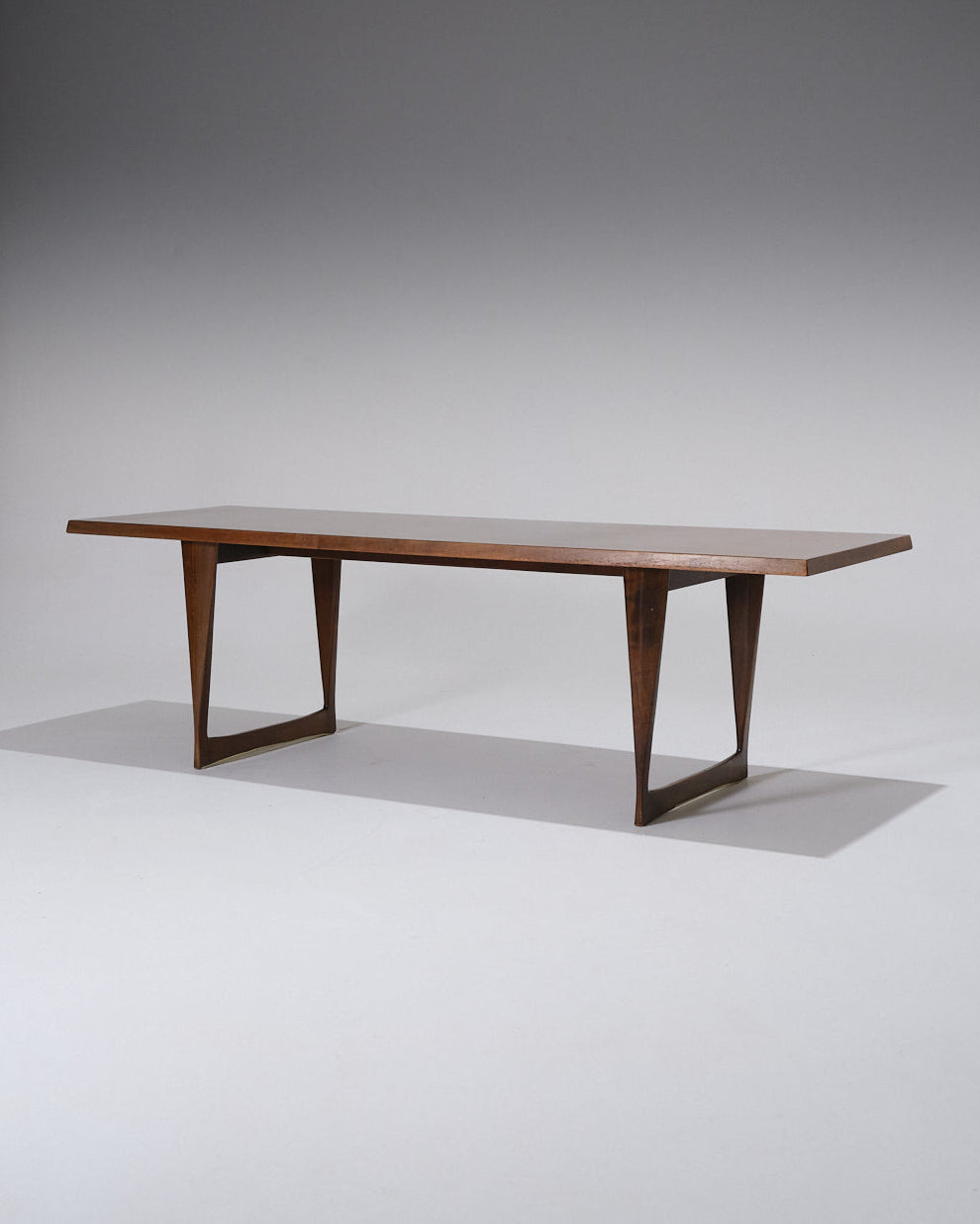 Scandinavian dark wood coffee table, 1960s